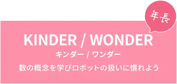 KINDER / WONDER キンダー / ワンダー
